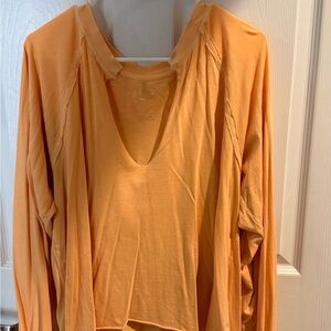 FP Movement by Free People Vibrant Orange Long Sleeve Top